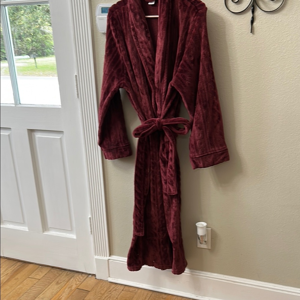 Plush Burgundy Robe